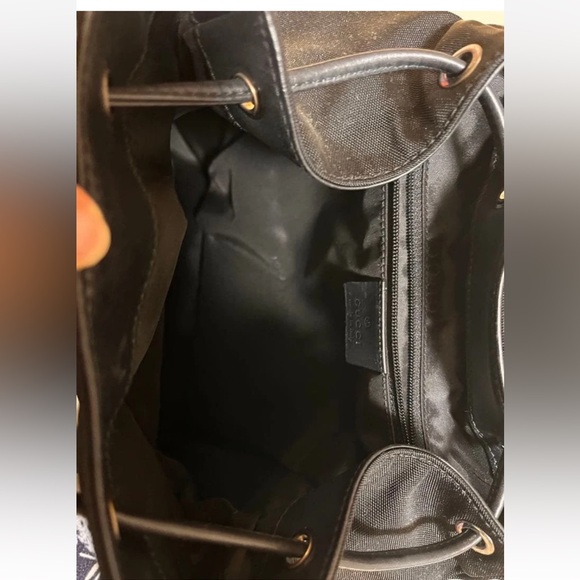 Gucci Black Leather and Fabric Men's Backpack - Picture 4 of 6
